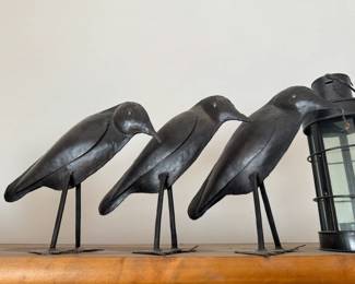 Raven Handcrafted (3) Metal Sculptures, $95