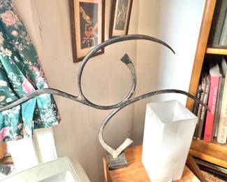 Abstract Modernist Metal Art Sculpture, $150