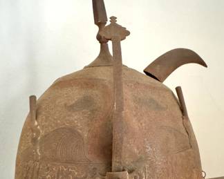 19th Century Indo-Persian Khula Khud Steel Helmet with Chainmail, $1450
