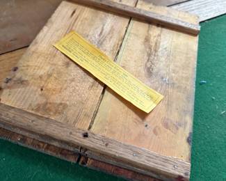 Oak Slant Front Secretary Desk with Cubby Interior & Felt Writing Surface, $325