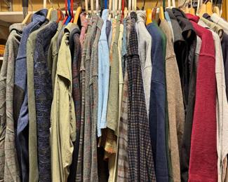 Men’s Vintage Outdoor Clothing, Wool Shirts, Jackets & Workwear Assortment