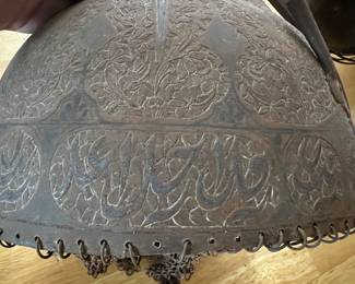 19th Century Indo-Persian Khula Khud Steel Helmet with Chainmail, $1450