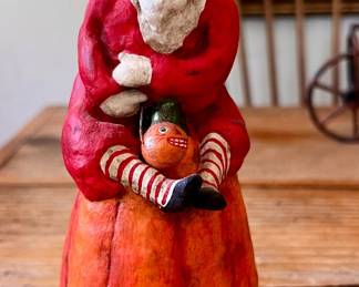 $195~ Debbee Thibault Santa On Pumpkin