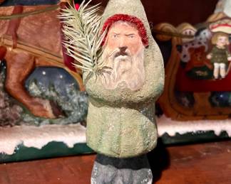 $75~ Ralph Giguere Paper Mache Santa