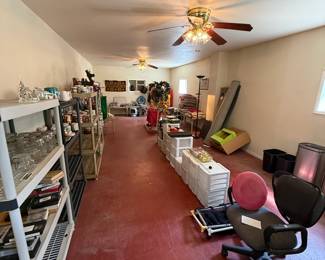 More Items in the Barn! Come See! Glassware, Decorations, Office Chair, etc. 