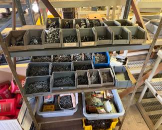 warehouse hardware nails, screws, etc