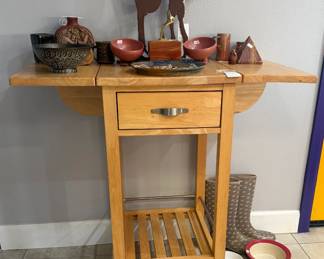 Furniture blonde wooden cart