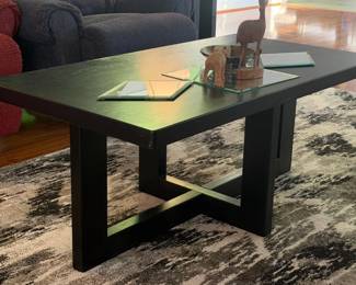 Furniture coffee table dark wood