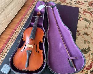 Music Instrument Old Violin in Case