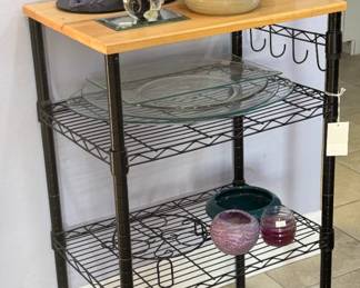Kitchen Bakers table and ceramic items