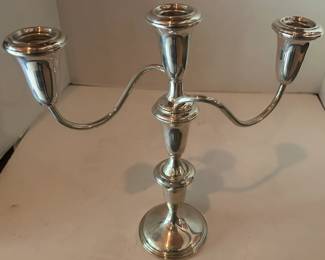 Two Reed & Barton Sterling Silver Candelabra Weighted Candlestick Holders
