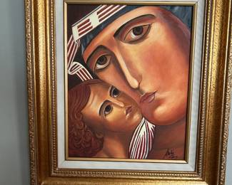 one of the many paintings by the artist who lived here