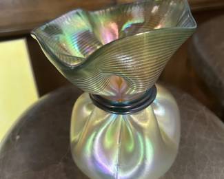 Orient & Flume Iridized Glass Jack-In-the-Pulpit Vase with Wrap Detail
