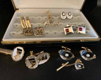 OR215Vintage Cufflinks Tie Clips