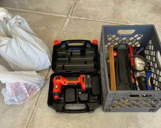 OR207Black Decker Drill and Mystery Tool Lot