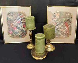 OR148Asian Inspired Prints Candles