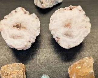 OR103Quartz, Honey Calcite Petrified Wood