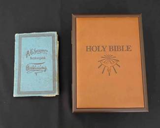 OR126Antique Book Holy Bible