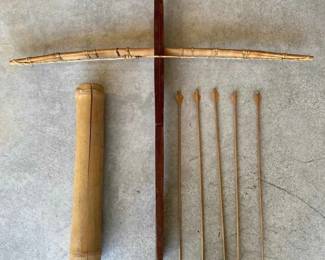 OR118Vintage Cambodian Bow Arrow