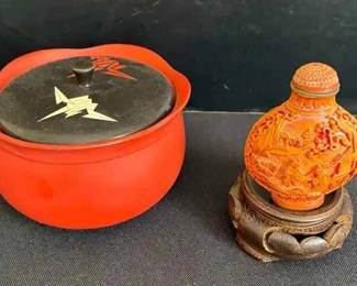 OR110Vintage 1948 Japanese Pot Vintage Asian Snuff Bottle