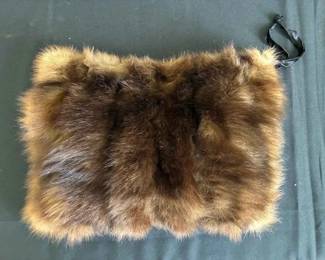 OR111VVintage 1920s Fur Muff With Hidden Gun Pocket