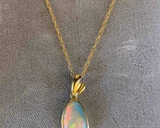 OR193VGold Opal Necklace