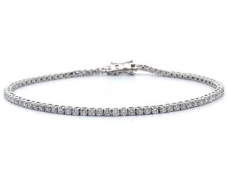 Elegant 2 Carat Diamond Tennis Bracelet