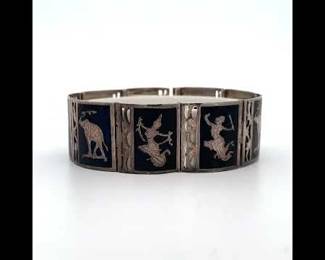 Vintage Siam Wide Panel Link Bracelet