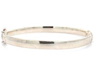 Classic Brightly Polished Stackable Hinged Bangle Bracelet