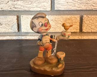 Anri Disney Wood Carved Pinocchio Figure