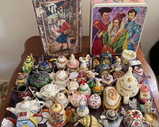 Miniature Tea Pots, Trinket Boxes