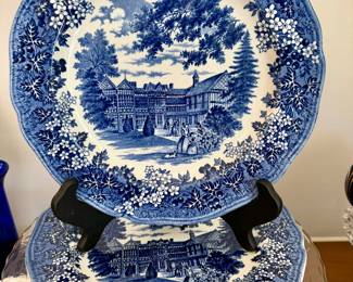 J & G Meakin Blue & White Merrie England Plate