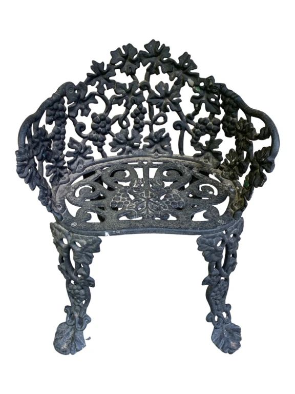 1 - Cast Metal Garden Chair - 27 x 22 x 14