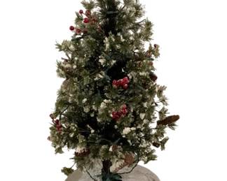 352 - Artificial Christmas Tree - 38" tall (Description): w/ lights Used as is electric/electronic/mechanical item. No guarantee all components, untested