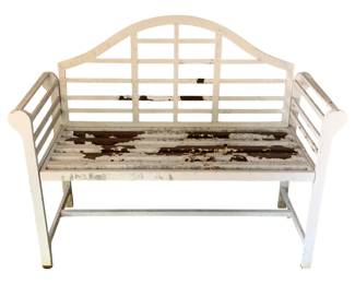 6 - Wood / Metal Bench - as is - 49 x 21 x 38