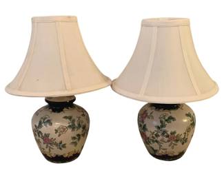 59 - 2 Lamps - 15" tall (Description): Used as is electric/electronic/mechanical item. No guarantee all components, untested