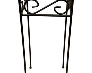 312 - Metal / Glass top Stand - 8 x 8 x 20