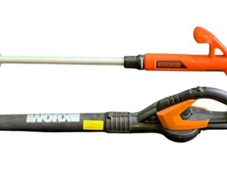 24 - Electric Leaf Blower & Weedeater (Description): Used as is electric/electronic/mechanical item. No guarantee all components, untested