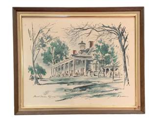 149 - Framed Print, signed - 19.5 x 24.5
