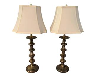176 - 2 Lamps - 31" tall (Description): Used as is electric/electronic/mechanical item. No guarantee all components, untested