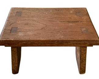 17 - Wood Stool - 12 x 7 x 7