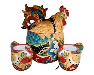 217 - Ceramic Rooster Items