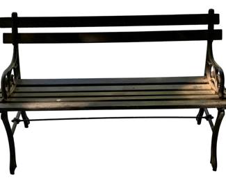 5 - Wood / Metal Bench - 48 x 21 x 28