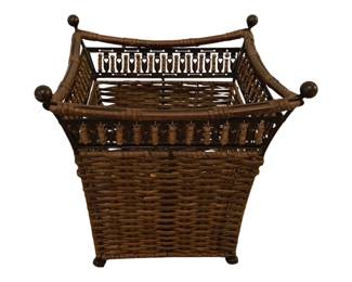 58 - Wicker Waste basket - 12 x 12 x 12