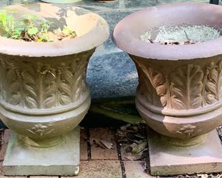 28 - 2 Concrete Planters - 16 x 20