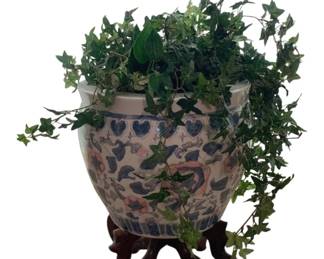 151 - Ceramic Planter w/ Stand (Description): 19 x 14 - includes stand