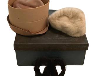 37 - 3 Vintage Hats w/ box
