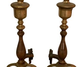 137 - Pair of Andirons - 19 x 17 x 8