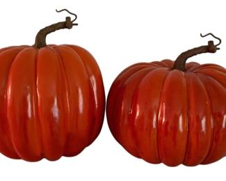 130 - 2 Pumpkins - 8" tall