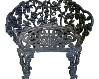 1 - Cast Metal Garden Chair - 27 x 22 x 14
